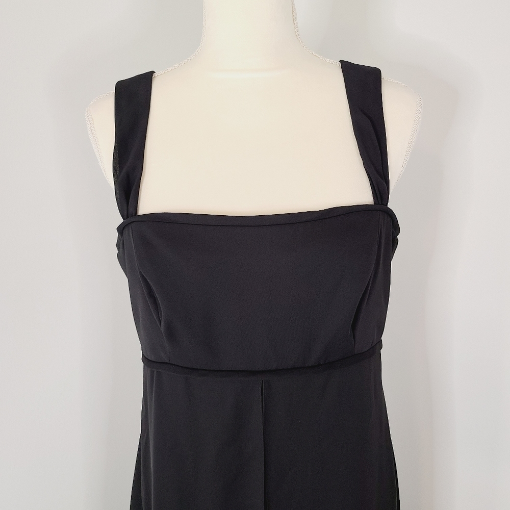 David's Bridal Black Full Length Bridesmaid Gown Size 10 - Picture 4 of 10